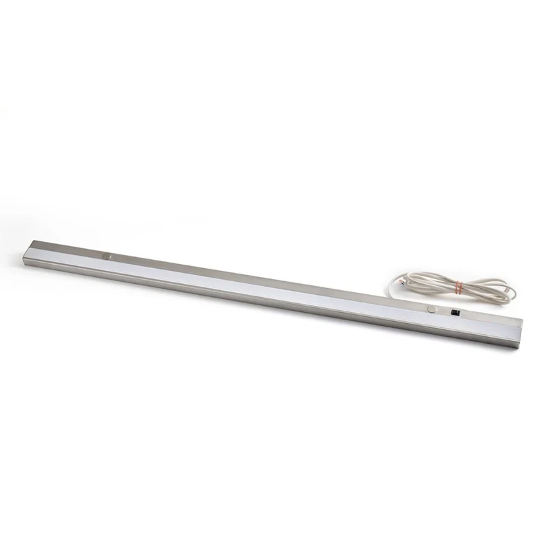 Réglette LED 600 mm 11 W inox brossé, 3000 K